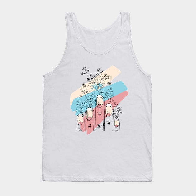 Flowers at your fingertips Tank Top by Swadeillustrations